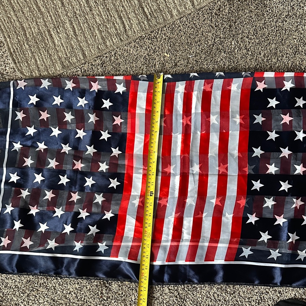 Patriotic Stars and Stripes Scarf - Picture 5 of 6